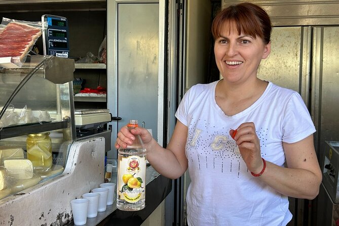 3 Hour Kotor Food Tour - Rick Steves' Recommended - St. Tryphon Cathedral square: sauces, bread, mussels in buzara, and white wine