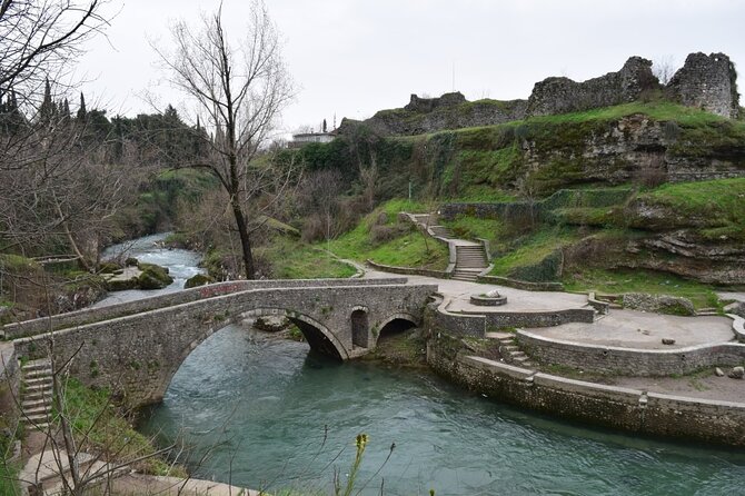 ALBANIA tour - Rozafa, Skadar lake, Niagara waterfalls, Shkodra - Podgorica clock tower stop, with Venice clock lore