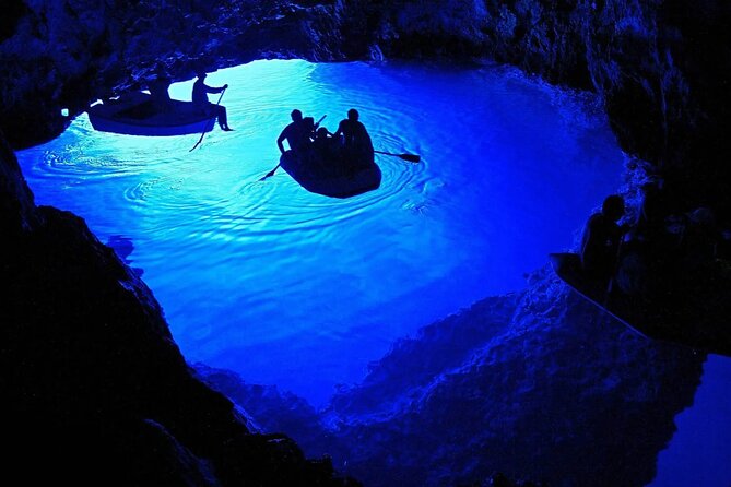 Blue Cave, Lady of the Rocks, Mamula, Submarine Tunnel+ (3h) - Blue Cave: 30 minutes to swim, dive with gear, and (optionally) cliff jump