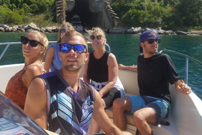 Boat tour to Lady of the Rock , Submarine base & Blue Cave swim - The Mamula view: Fortress Mamula from prison to luxury