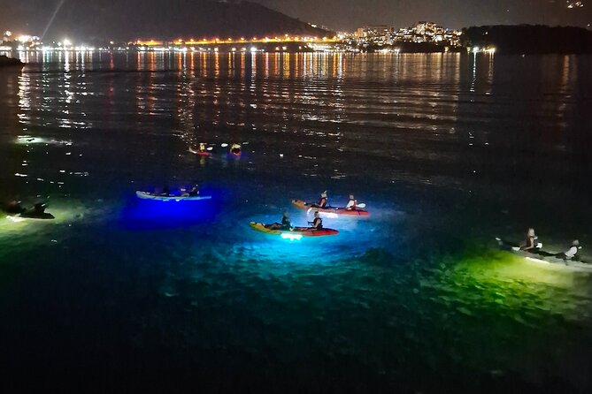 Budva: 2-Hour «Night Lights» Kayak Tour - Slovenska Beach after sunset: where the night starts