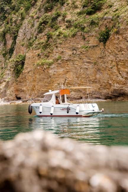 Budva Bay: Boat Tour with Snorkeling and Sightseeing - Luchki Park start, a small boat, and a clear 2-hour rhythm