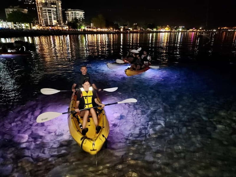 Budva: Night Lights Kayaking Tour - LED-lit paddling in Budva: what the night actually changes