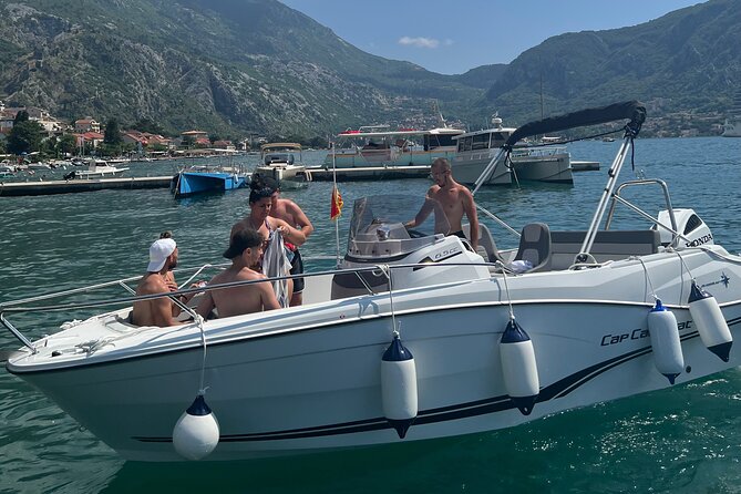 From Kotor: Boat to Blue Cave & Lady of the Rocks &Submarine Base - English, narration, and who might be behind the wheel