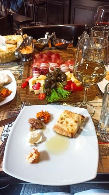 Kotor: 3H Food Tour - The Farmer’s Market tasting: start with olives, ham, cheese, and rakija