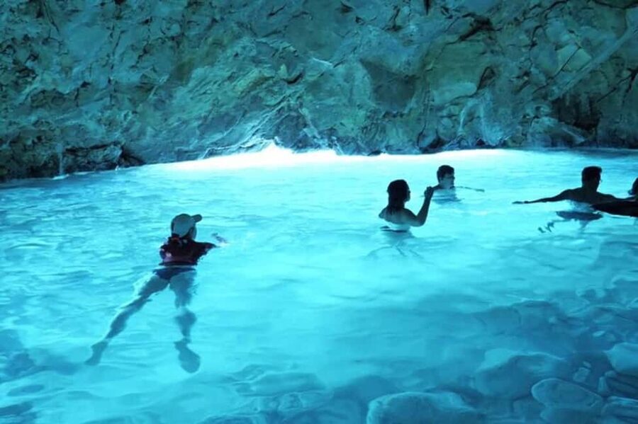 Kotor: Blue Cave & Our Lady of The Rocks & Submarine Base - Blue Cave swimming in the Bay of Kotor, and why that time matters