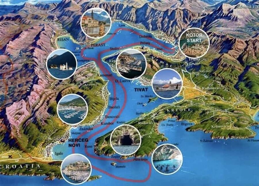 Kotor: Blue Cave & Our Lady of The Rocks & Submarine Base - Mamula Island and Perast, a route that mixes beauty with WWII mood