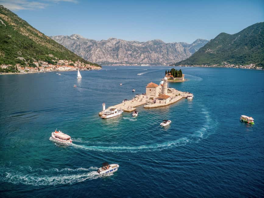 Kotor: Blue cave speedboat tour for a lifetime memories - Our Lady of the Rocks islet: Perast photos, a church visit, and a quick calm break