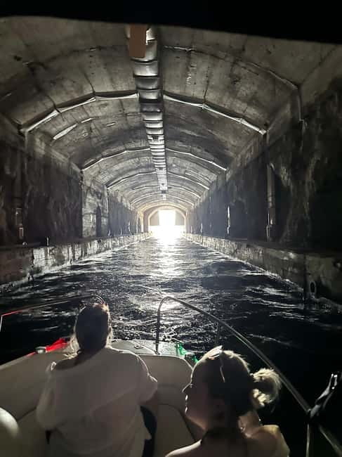 Kotor: Our Lady of the Rocks and Blue Cave Group Boat Tour - Cold War submarine tunnels and the former prison stop