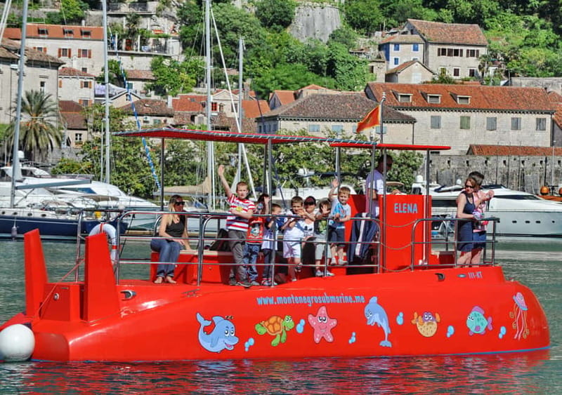 Kotor: Red Semi-Submarine Family Tour With Underwater Cabin - Kotor Bay from Above and Below in One Hour