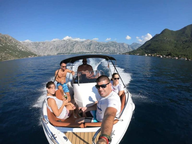Kotor: Speedboat Tour to Blue Cave and Our Lady of the Rocks - The submarine tunnels stop: a short photo break with big character