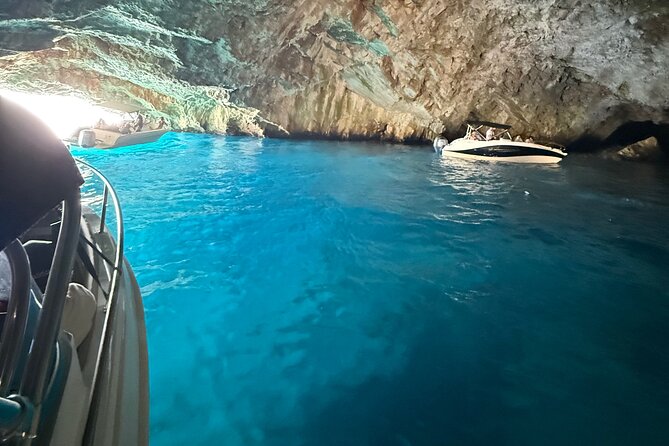 LUX Blue Cave, Lady of the Rocks, Mamula, Submarine Tunnel (3h) - Blue Cave swim: light, waves, and iridescent color