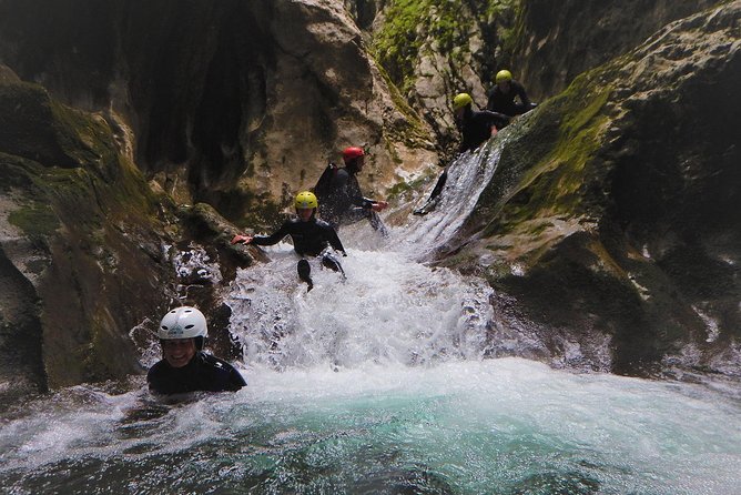 Nevidio Canyoning - Entering Nevidio Canyon, the day feels like an outdoor obstacle course