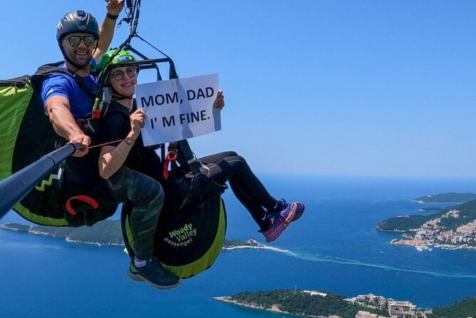 Paragliding in Budva with Certified Pilot (Free Pick-Up Included) - What You Experience in the Air Over Budva: Views With a Certified Plan