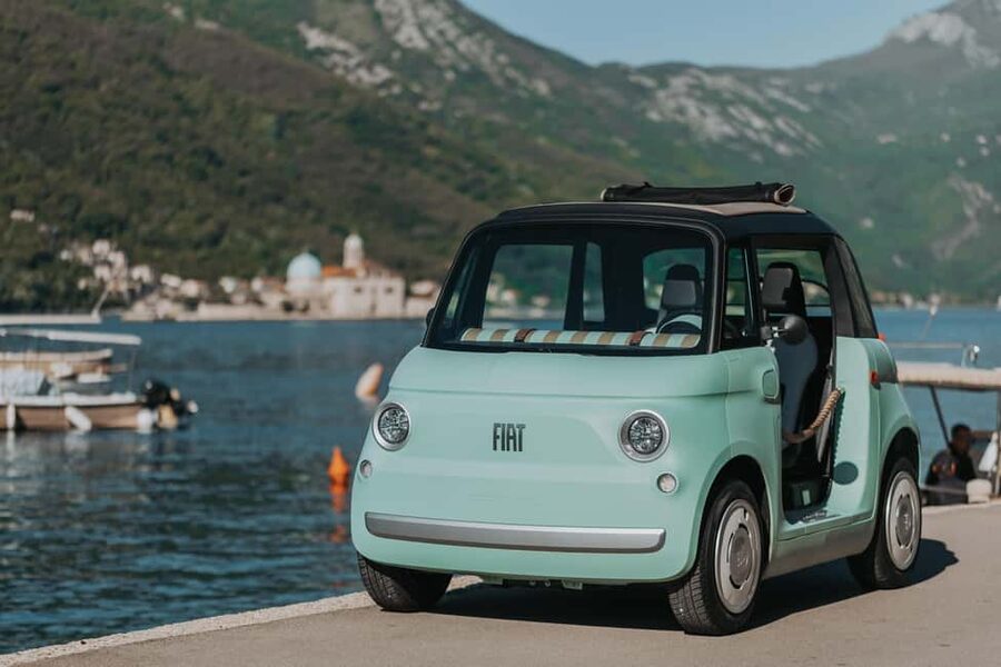 Perast: Guided Tour in a Fiat Topolino E-Car - Riding the Bay in a Fiat Topolino Dolcevita Electric Car