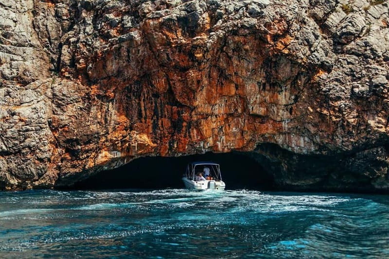 Spedboat tour Tivat - Blue Cave,island Our Lady of the Rocks - Blue Cave by speedboat, Our Lady of the Rocks and tunnel history in 3 hours