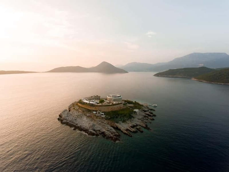 Spedboat tour Tivat - Blue Cave,island Our Lady of the Rocks - Mamula Island panoramic view: five minutes of sea-and-stone atmosphere