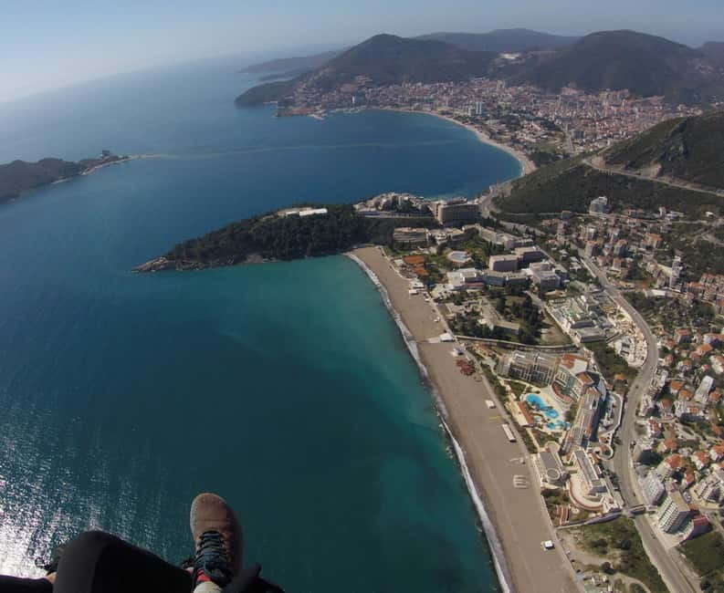 Tandem Paragliding in Budva with Expert Pilots/All-inclusive - Budva’s Paragliding Route: Brajići to Budva City Beach