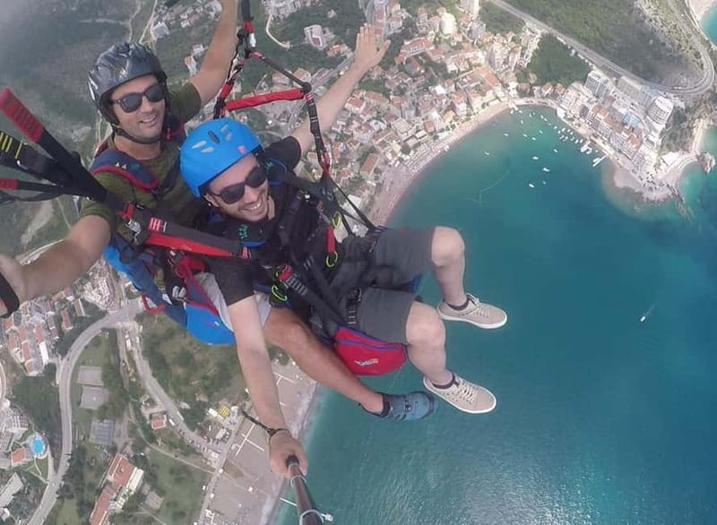 Tandem Paragliding in Budva with Expert Pilots/All-inclusive - What Happens On the Ground: Pickup, Drive, and a Short Rocky Walk